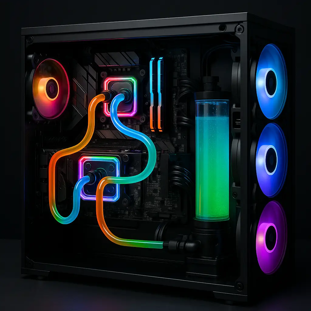 Digital illustration of a PC case